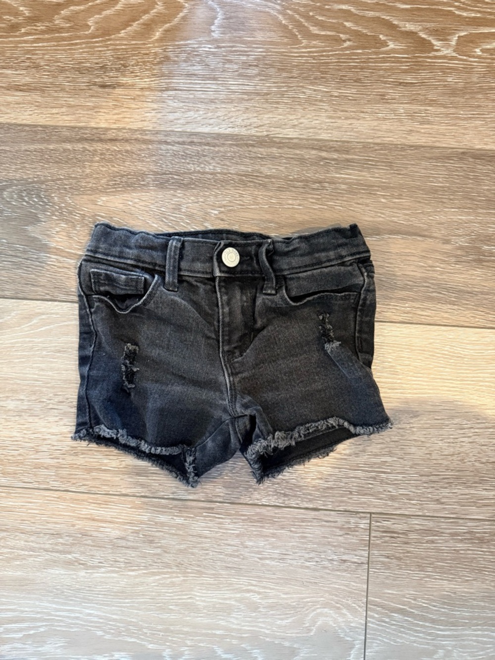 Old Navy Toddler Girls' Black Distressed Denim Shorts